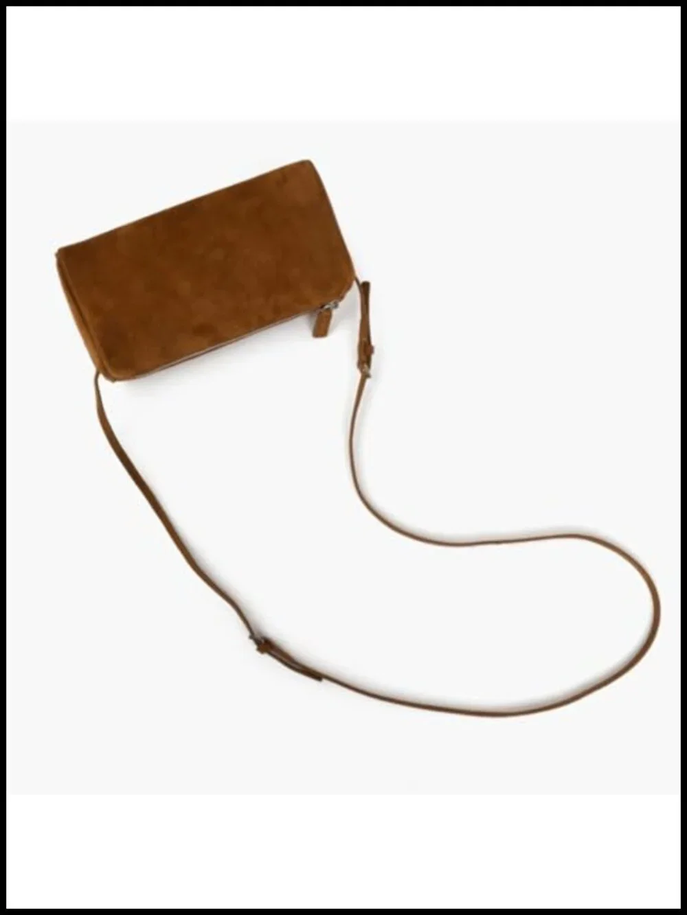Suede Leather Crossbody Hobo Bag with Adjustable Strap